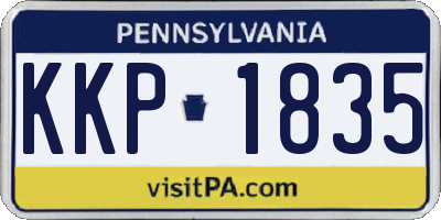 PA license plate KKP1835