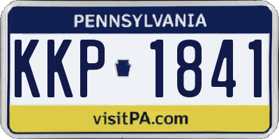 PA license plate KKP1841