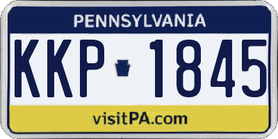 PA license plate KKP1845