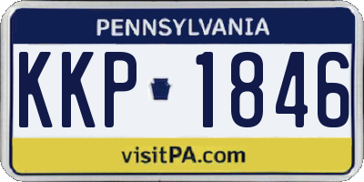 PA license plate KKP1846