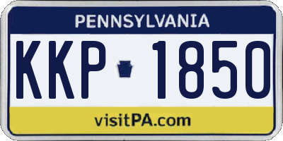 PA license plate KKP1850