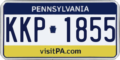 PA license plate KKP1855