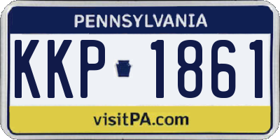 PA license plate KKP1861