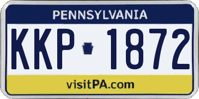 PA license plate KKP1872
