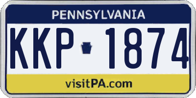 PA license plate KKP1874