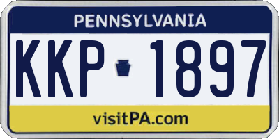 PA license plate KKP1897