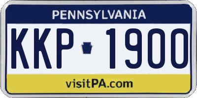 PA license plate KKP1900