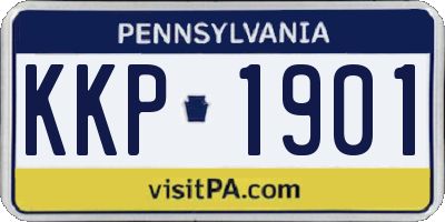 PA license plate KKP1901