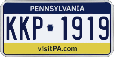 PA license plate KKP1919