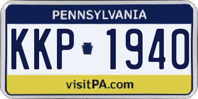 PA license plate KKP1940