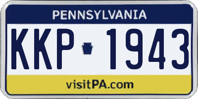 PA license plate KKP1943