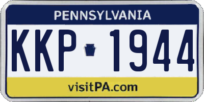PA license plate KKP1944