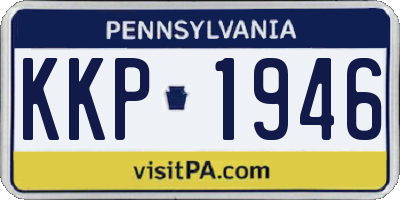 PA license plate KKP1946