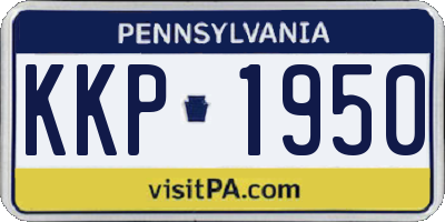 PA license plate KKP1950