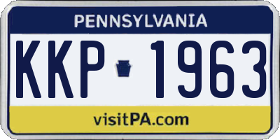 PA license plate KKP1963