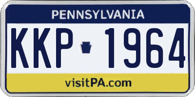 PA license plate KKP1964
