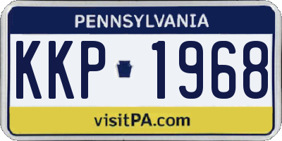 PA license plate KKP1968