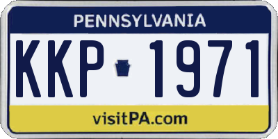 PA license plate KKP1971