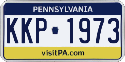 PA license plate KKP1973