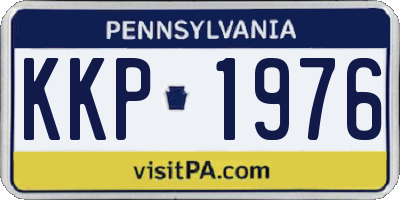 PA license plate KKP1976