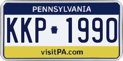 PA license plate KKP1990