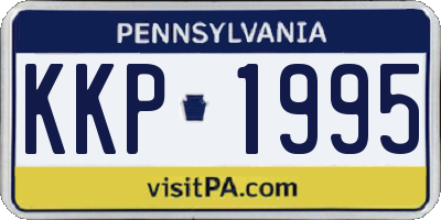 PA license plate KKP1995