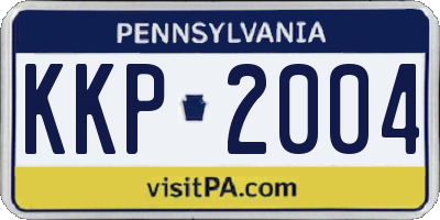 PA license plate KKP2004