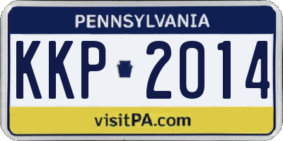 PA license plate KKP2014