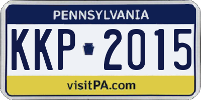 PA license plate KKP2015