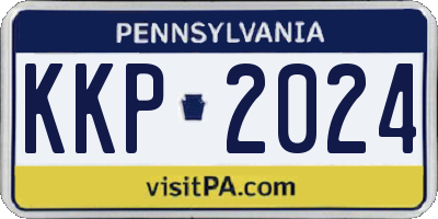 PA license plate KKP2024