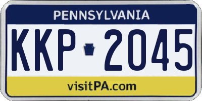 PA license plate KKP2045
