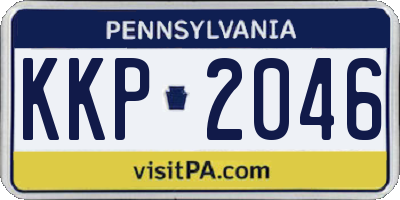 PA license plate KKP2046