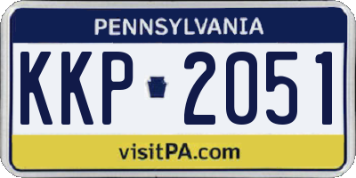 PA license plate KKP2051