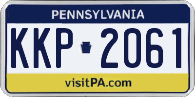 PA license plate KKP2061
