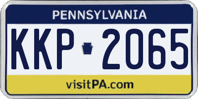 PA license plate KKP2065