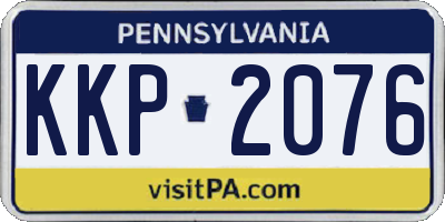 PA license plate KKP2076