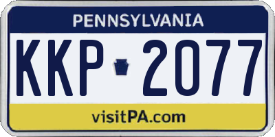 PA license plate KKP2077
