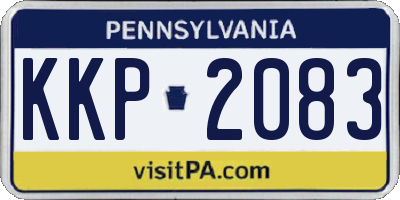 PA license plate KKP2083