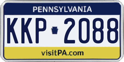 PA license plate KKP2088