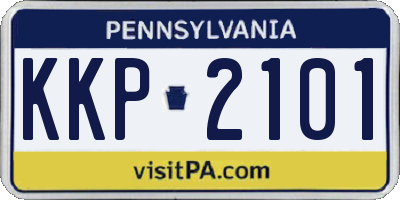 PA license plate KKP2101
