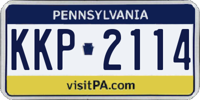 PA license plate KKP2114