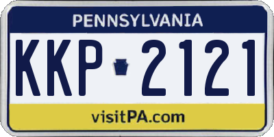 PA license plate KKP2121