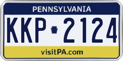 PA license plate KKP2124