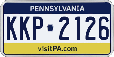 PA license plate KKP2126