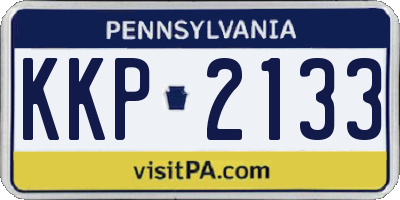PA license plate KKP2133