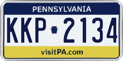 PA license plate KKP2134