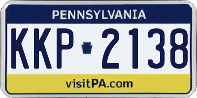 PA license plate KKP2138