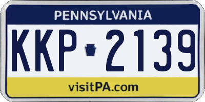 PA license plate KKP2139