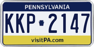 PA license plate KKP2147