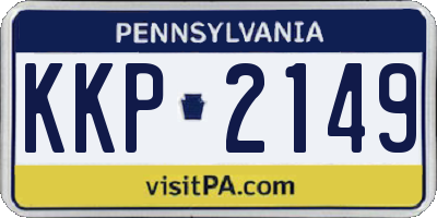 PA license plate KKP2149